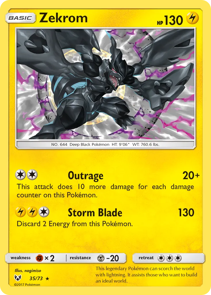 Zekrom — Shining Legends — Pokemon