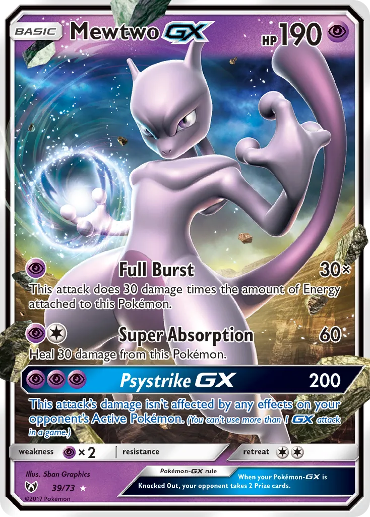 Mewtwo GX — Shining Legends — Pokémon
