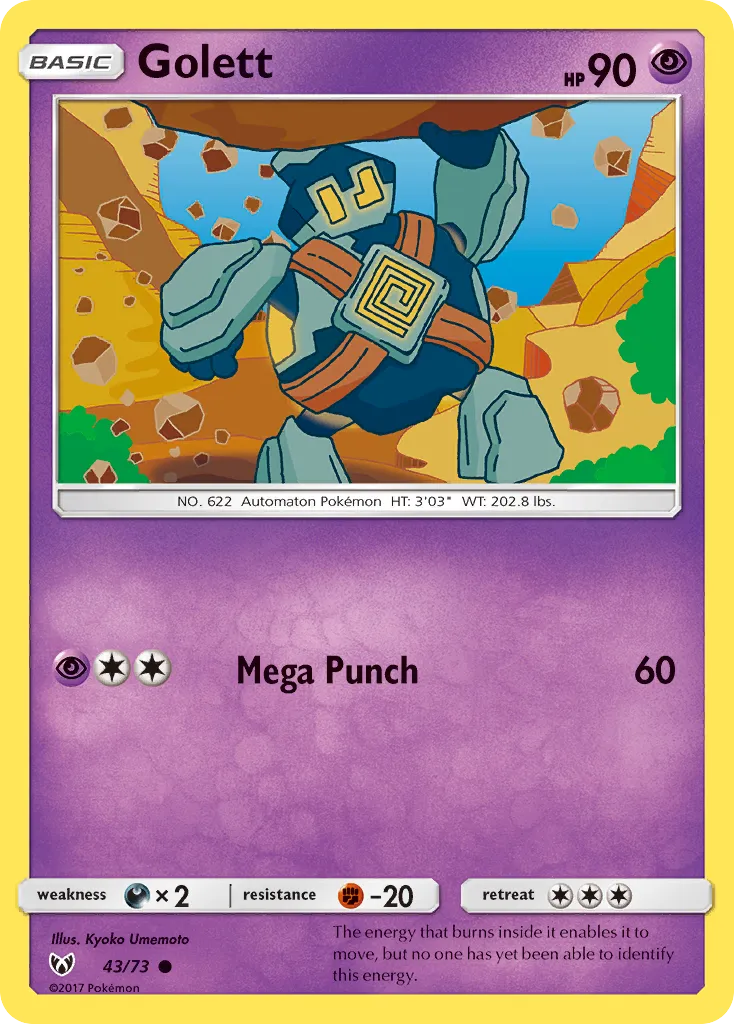 Golett — Shining Legends — Pokémon