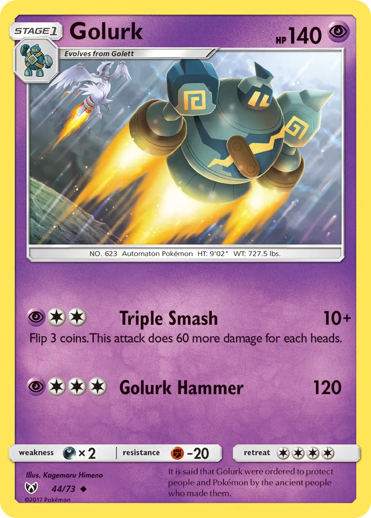 Golurk — Shining Legends — Pokémon