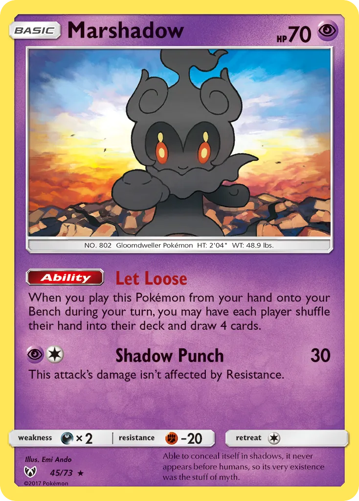 Marshadow — Shining Legends — Pokemon