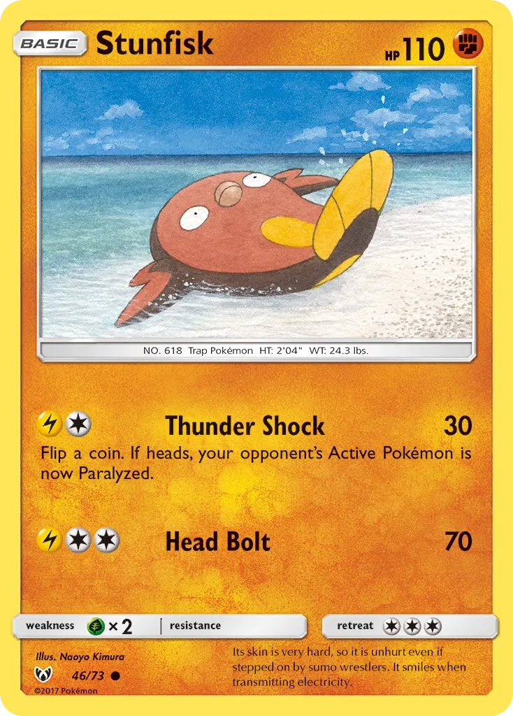 Stunfisk — Shining Legends — Pokémon