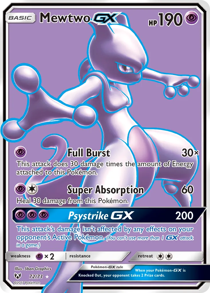 Mewtwo GX — Shining Legends — Pokémon