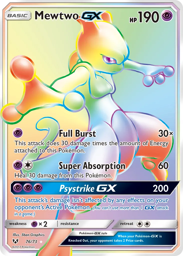 Mewtwo GX — Shining Legends — Pokémon