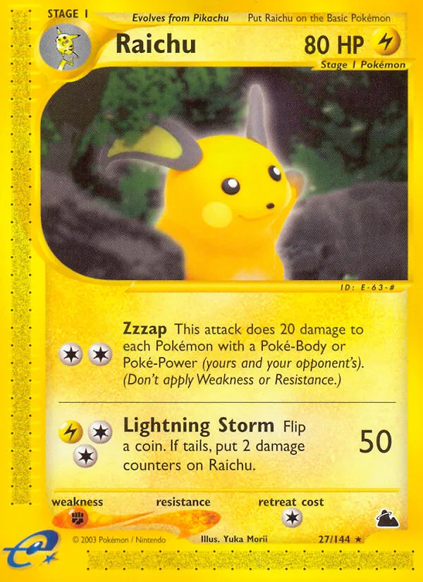 Raichu — Skyridge — Pokemon