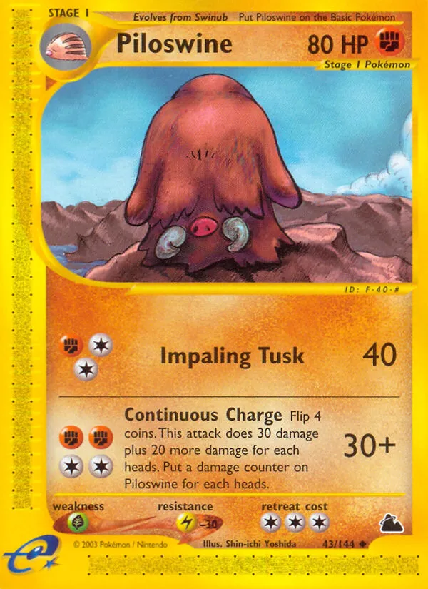 Piloswine from Skyridge - Pokemon