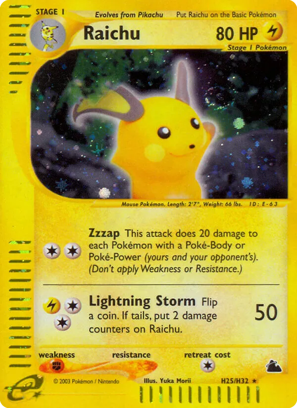 Raichu — Skyridge — Pokemon