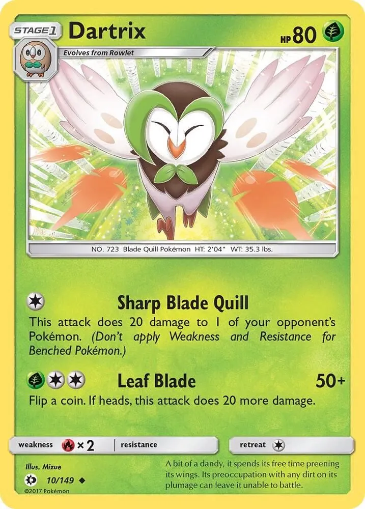 Dartrix — SM Base Set — Pokémon
