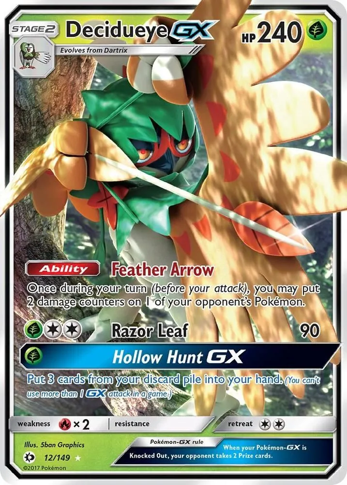 Decidueye GX — SM Base Set — Pokémon