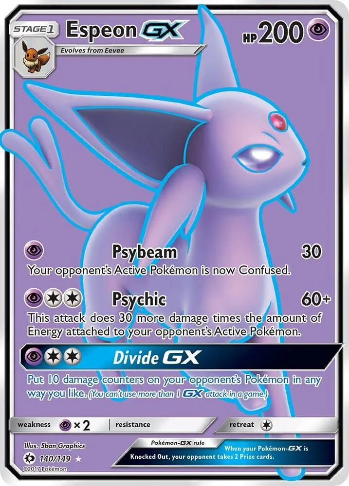 Espeon GX — SM Base Set — Pokemon
