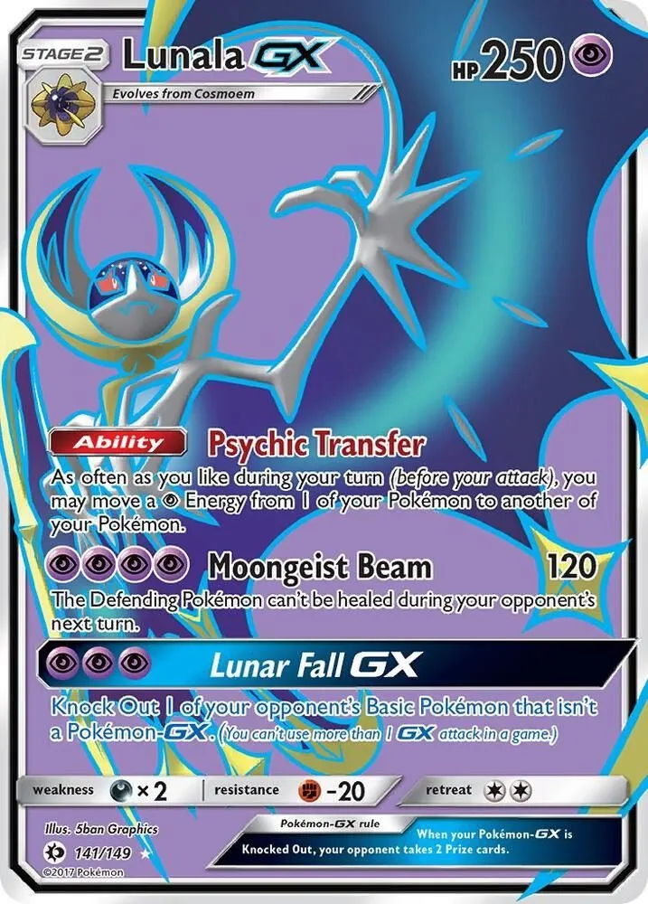 Lunala GX — SM Base Set — Pokémon