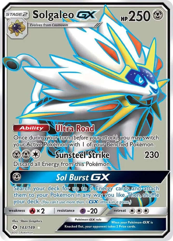 Solgaleo GX — SM Base Set — Pokémon