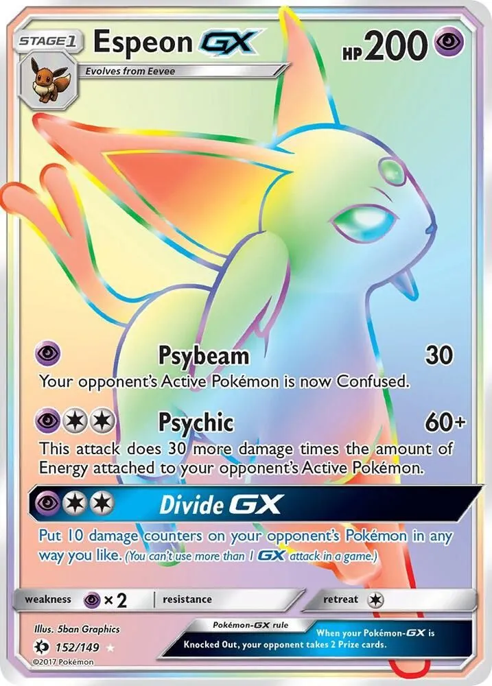 Espeon GX — SM Base Set — Pokémon