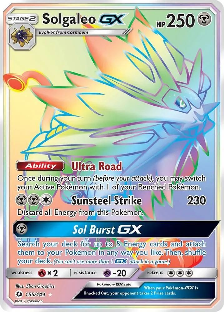 Solgaleo GX — SM Base Set — Pokemon
