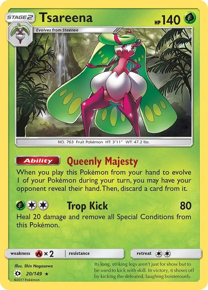 Tsareena — SM Base Set — Pokémon