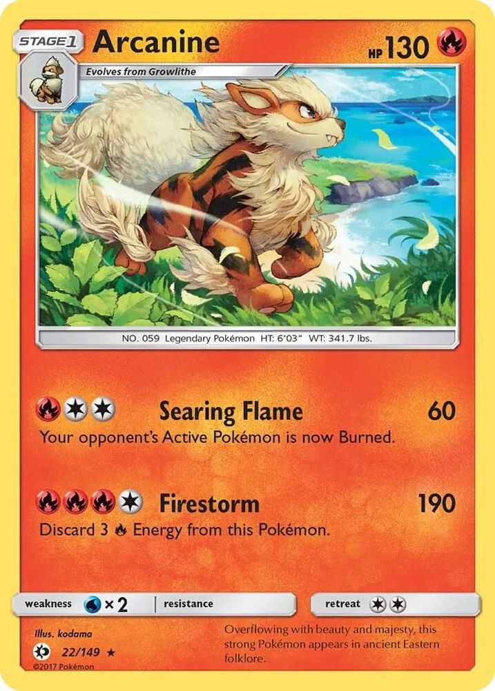 Arcanine — SM Base Set — Pokemon