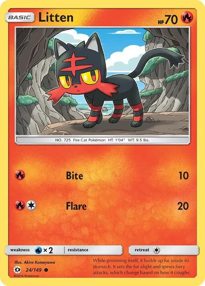 Litten — SM Base Set — Pokémon