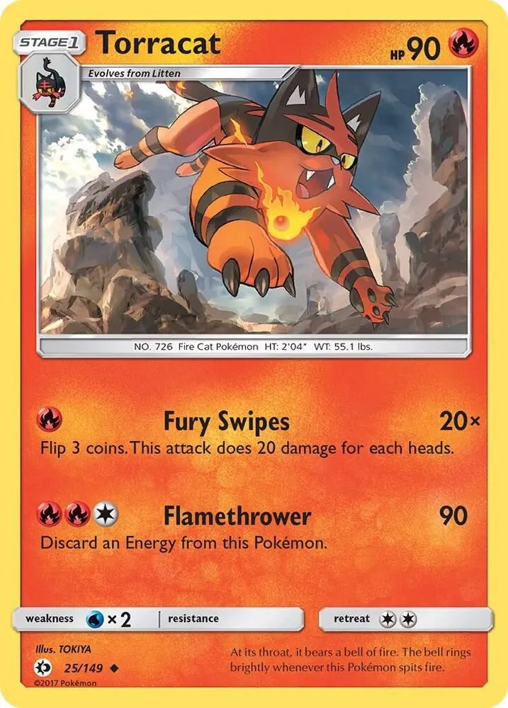 Torracat — SM Base Set — Pokémon