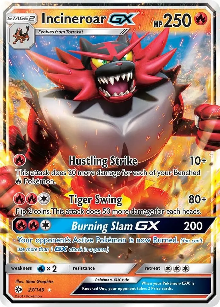 Incineroar GX — SM Base Set — Pokémon