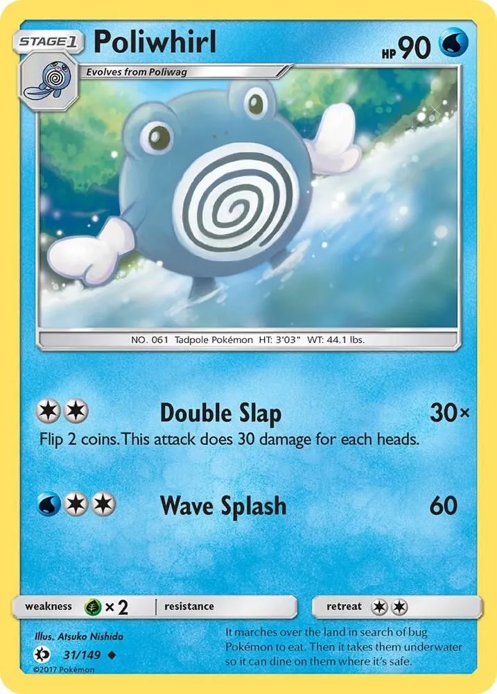 Poliwhirl — SM Base Set — Pokémon