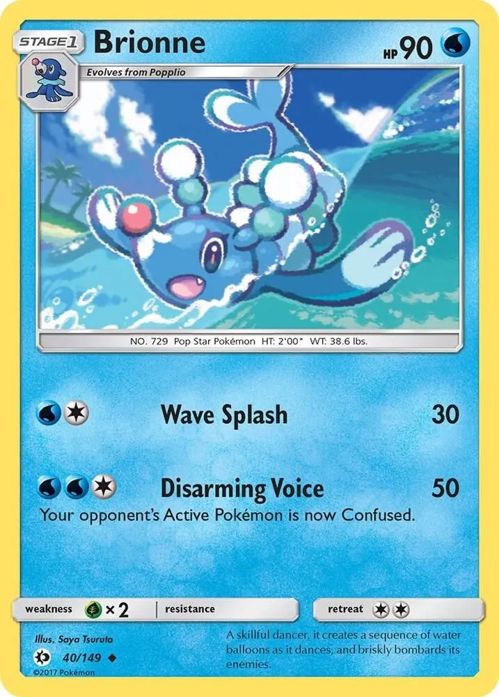 Brionne — SM Base Set — Pokémon