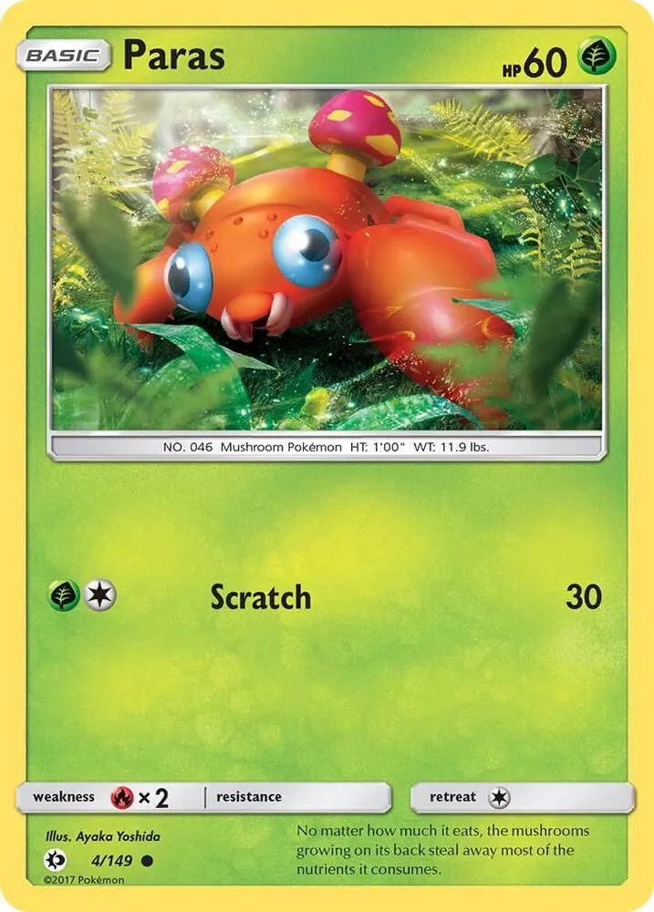 Paras — SM Base Set — Pokémon