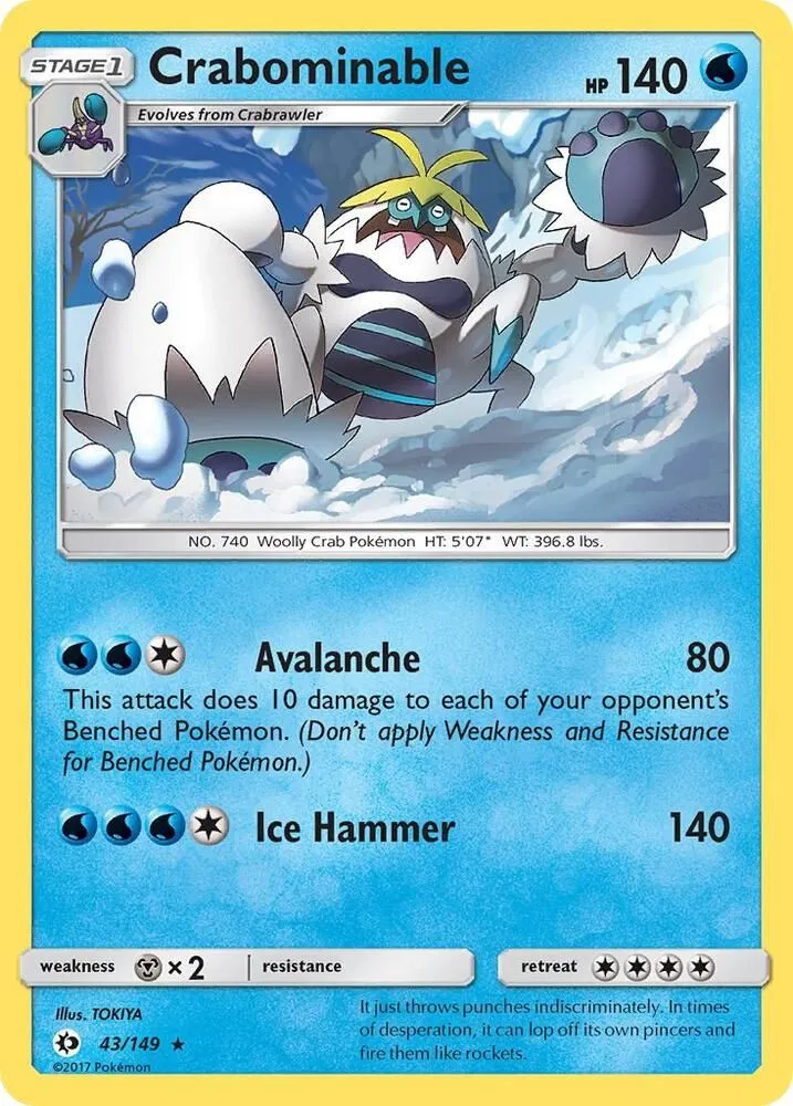 Crabominable — SM Base Set — Pokémon