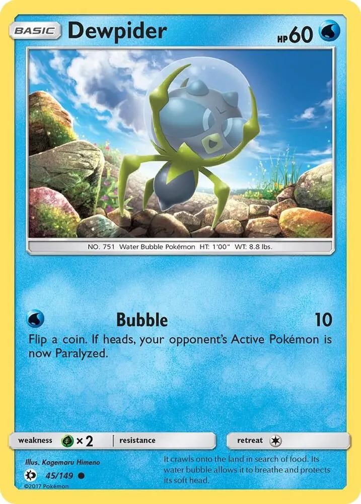 Dewpider — SM Base Set — Pokémon