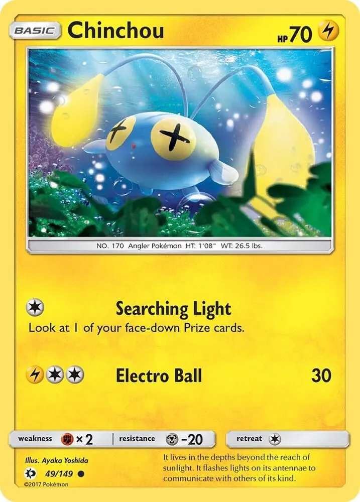Chinchou — SM Base Set — Pokemon