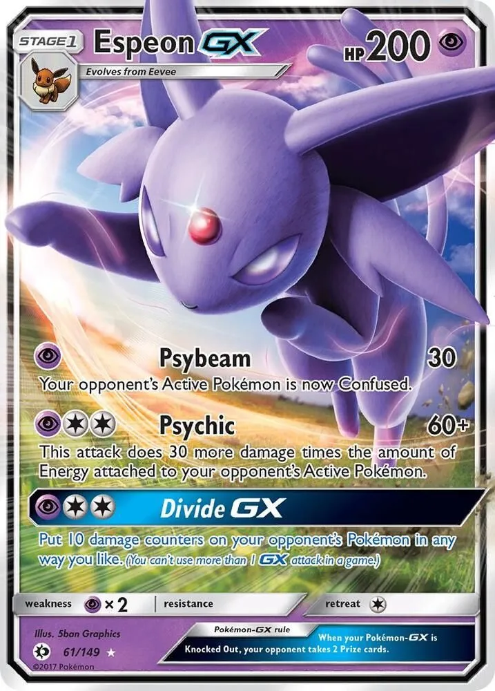 Espeon GX — SM Base Set — Pokémon