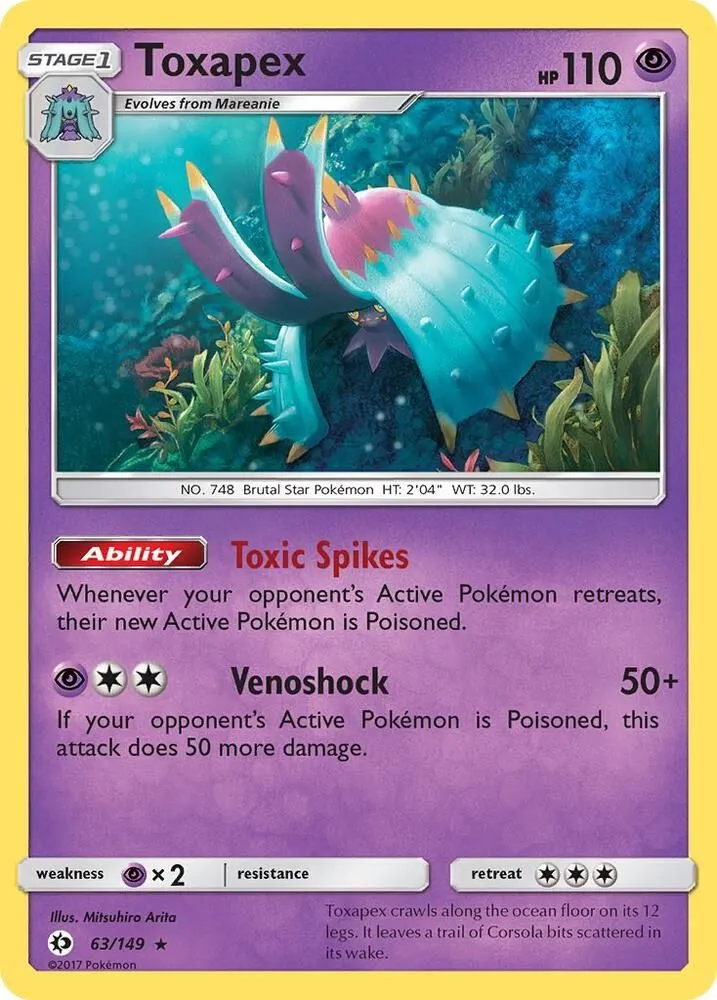 Toxapex — SM Base Set — Pokémon