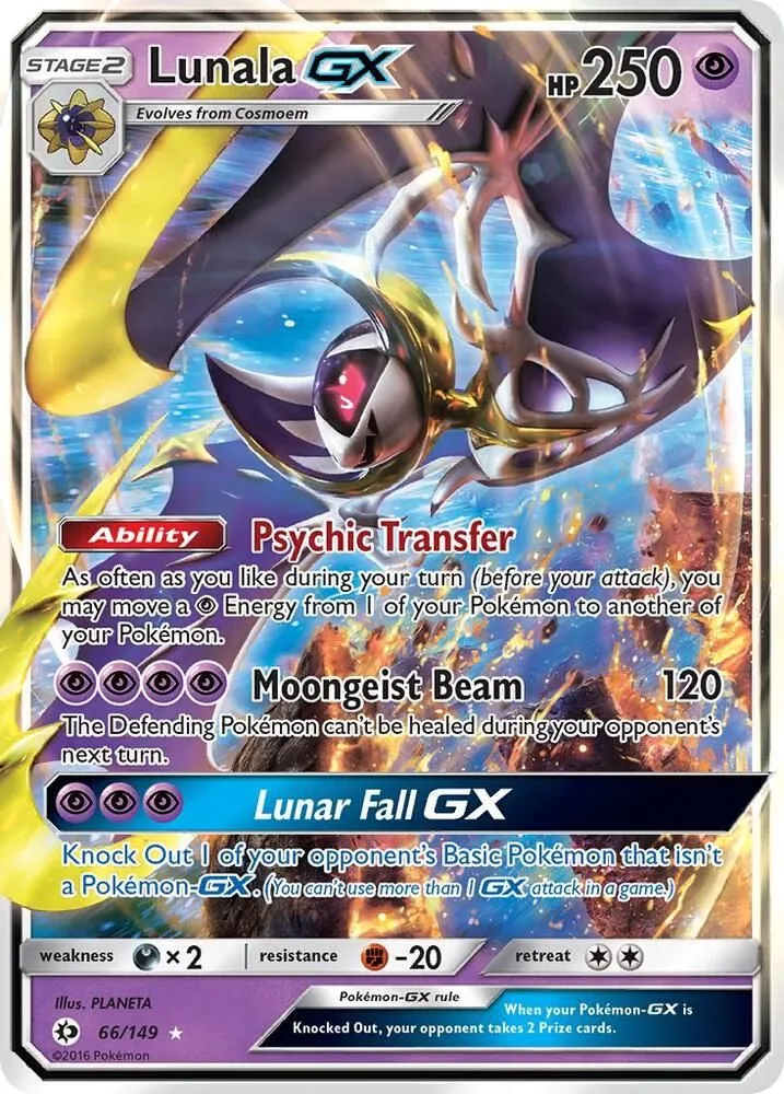 Lunala GX — SM Base Set — Pokémon