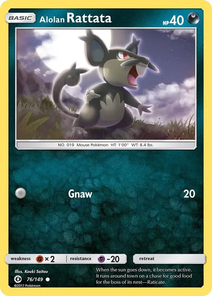 Alolan Rattata — SM Base Set — Pokémon