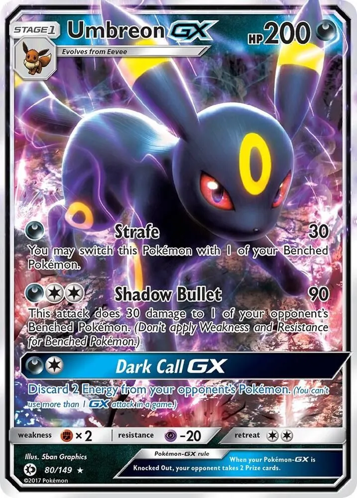 Umbreon GX — SM Base Set — Pokemon