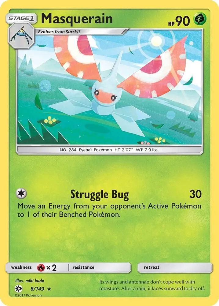 Masquerain — SM Base Set — Pokémon
