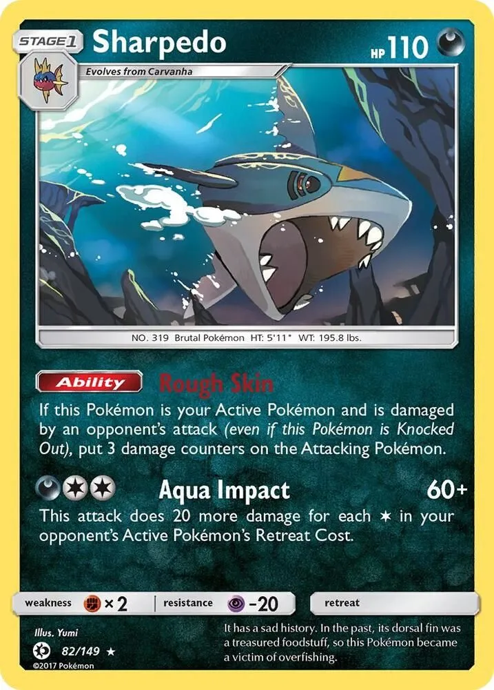 Sharpedo — SM Base Set — Pokemon