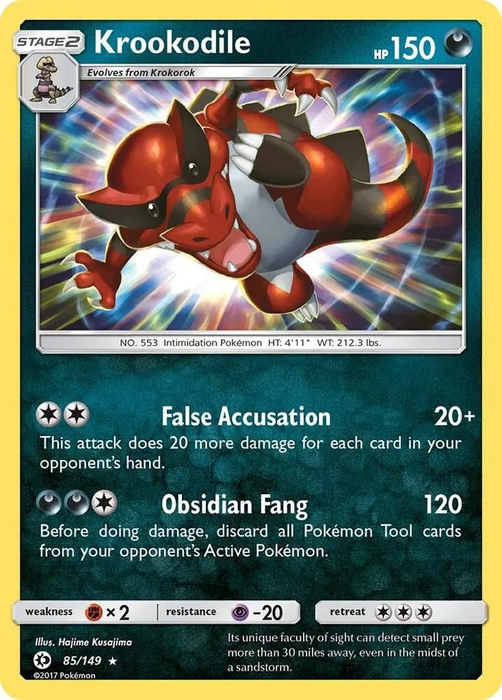 Krookodile — SM Base Set — Pokemon