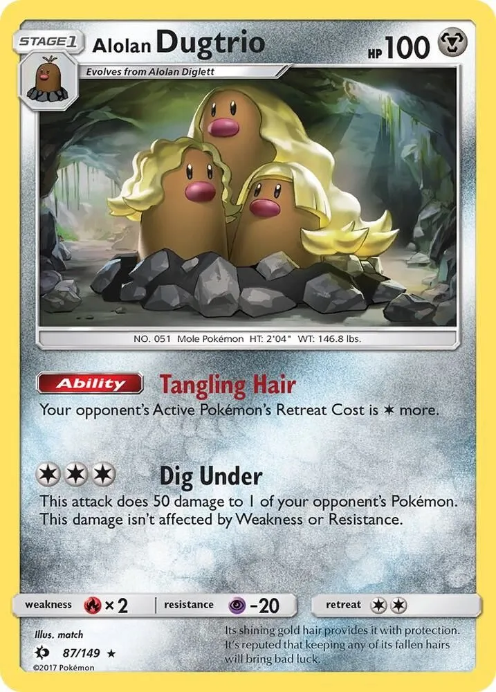 Triopikeur d'Alola — SM Base Set — Pokemon