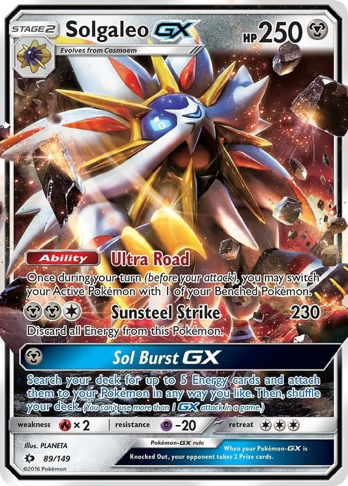 Solgaleo GX — SM Base Set — Pokémon