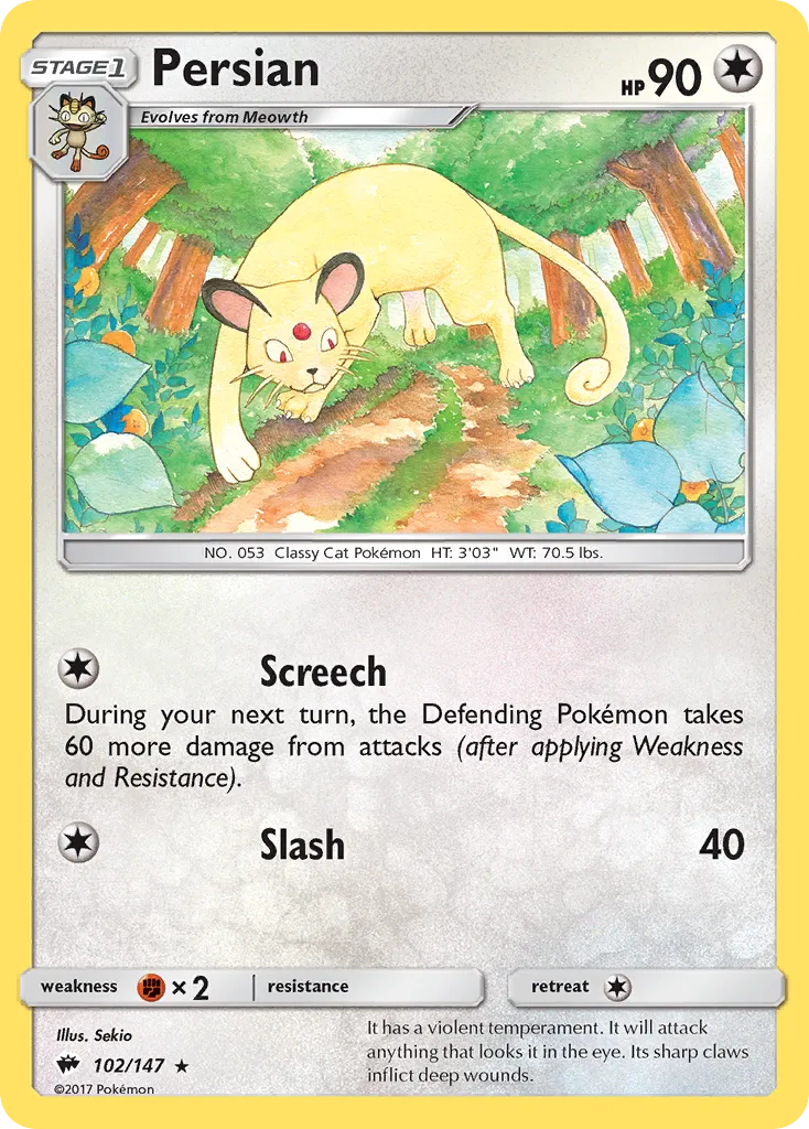 Persian — SM - Burning Shadows — Pokémon