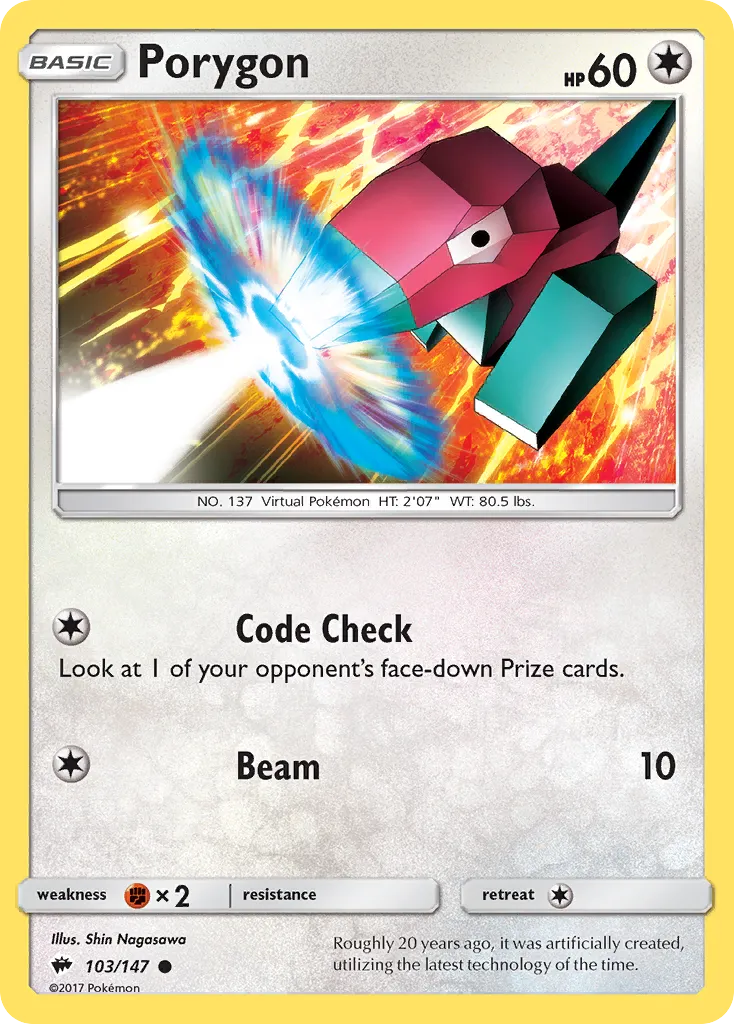 Porygon — SM - Burning Shadows — Pokémon