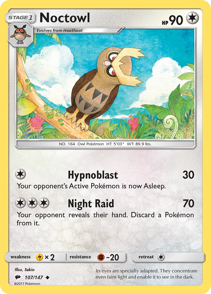 Noctowl — SM - Burning Shadows — Pokemon