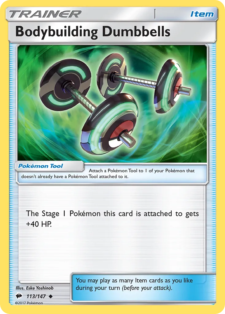 Bodybuilding Dumbbells — SM - Burning Shadows — Pokémon