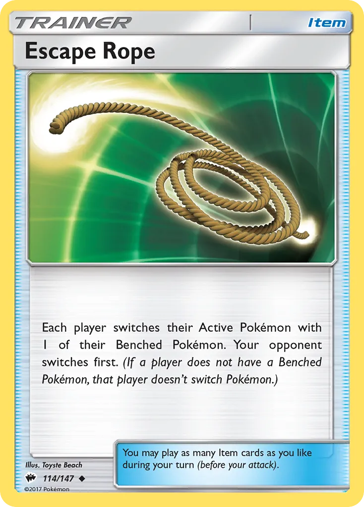 Escape Rope — SM - Burning Shadows — Pokemon
