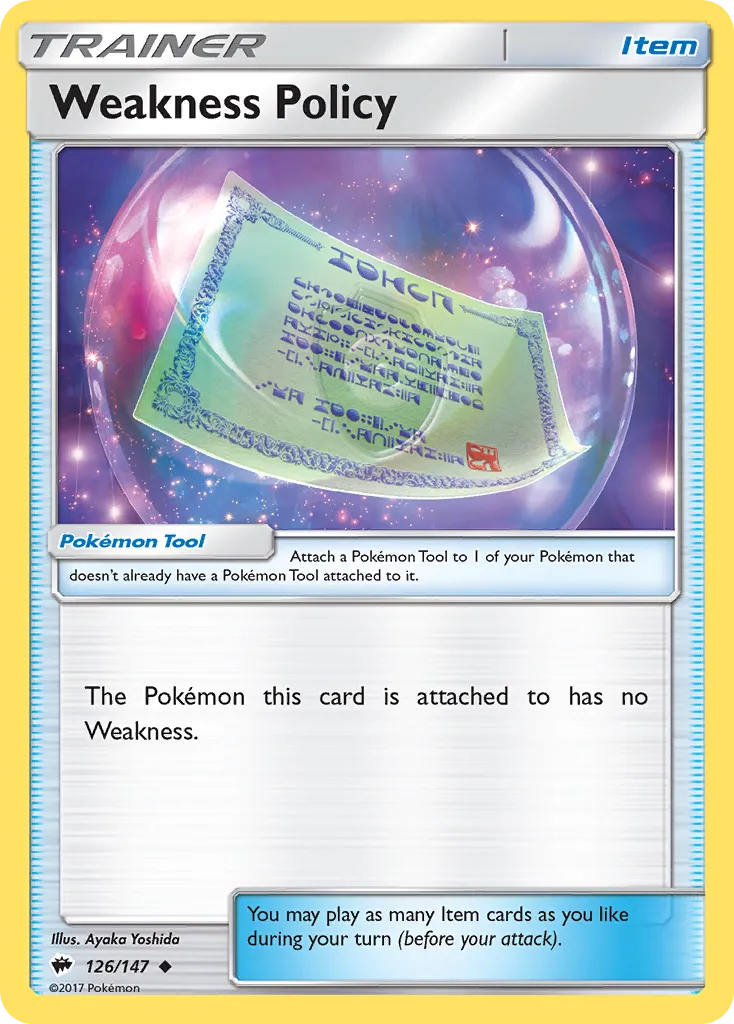 Weakness Policy — SM - Burning Shadows — Pokemon