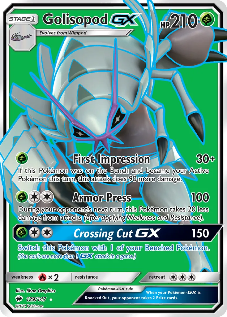 Golisopod GX — SM - Burning Shadows — Pokémon