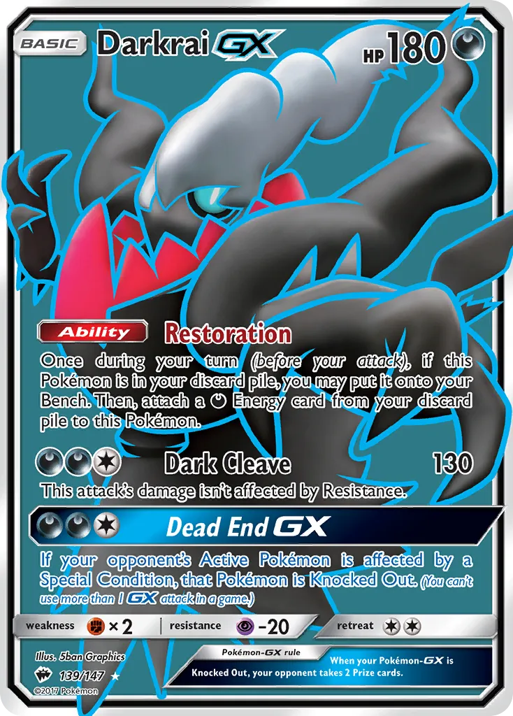 Darkrai GX — SM - Burning Shadows — Pokémon