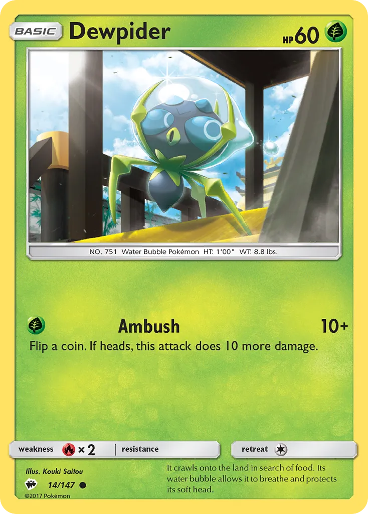 Dewpider — SM - Burning Shadows — Pokémon