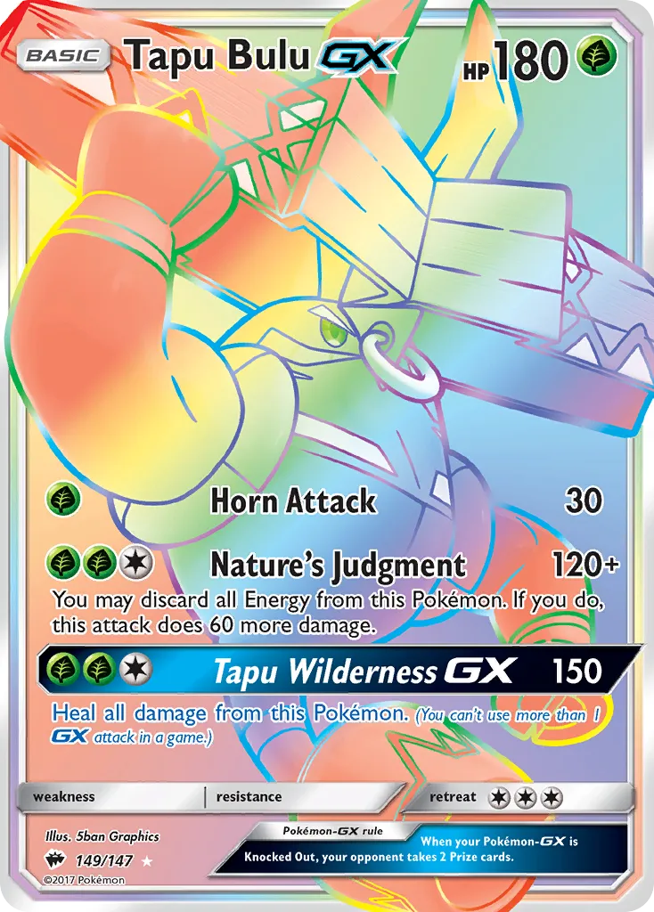 Tapu Bulu GX — SM - Burning Shadows — Pokémon