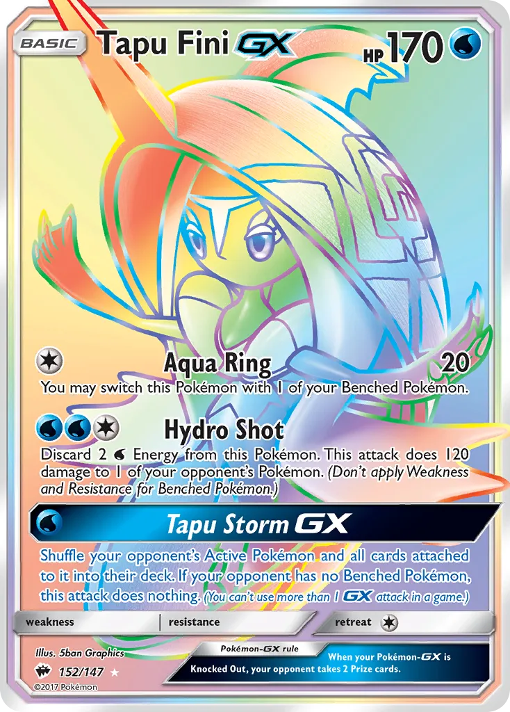 Tapu Fini GX — SM - Burning Shadows — Pokemon